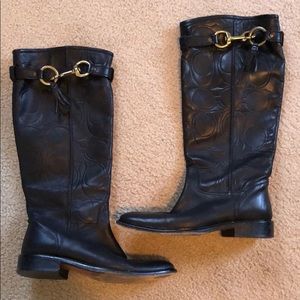Coach leather boots